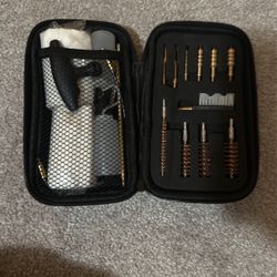 BOOSTEADY Universal Handgun Cleaning kit .22,.357,.38,9mm,.45 Caliber Pistol Cleaning Kit Bronze Bore Brush and Brass Jag Adapter
