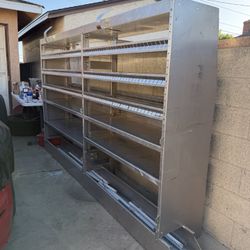 J&M Plumbing Van Shelving 18”depth, 65”height, 105”length 
