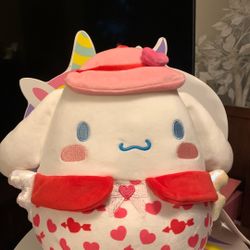 Sanrio HELLO KITTY Cinnamoroll With Hearts  Plush SQUISHMALLOW 