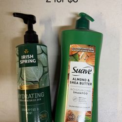 Irish Spring Body Wash 16 fl Oz + Suave Shampoo 28 Fl Oz:  2 For $8