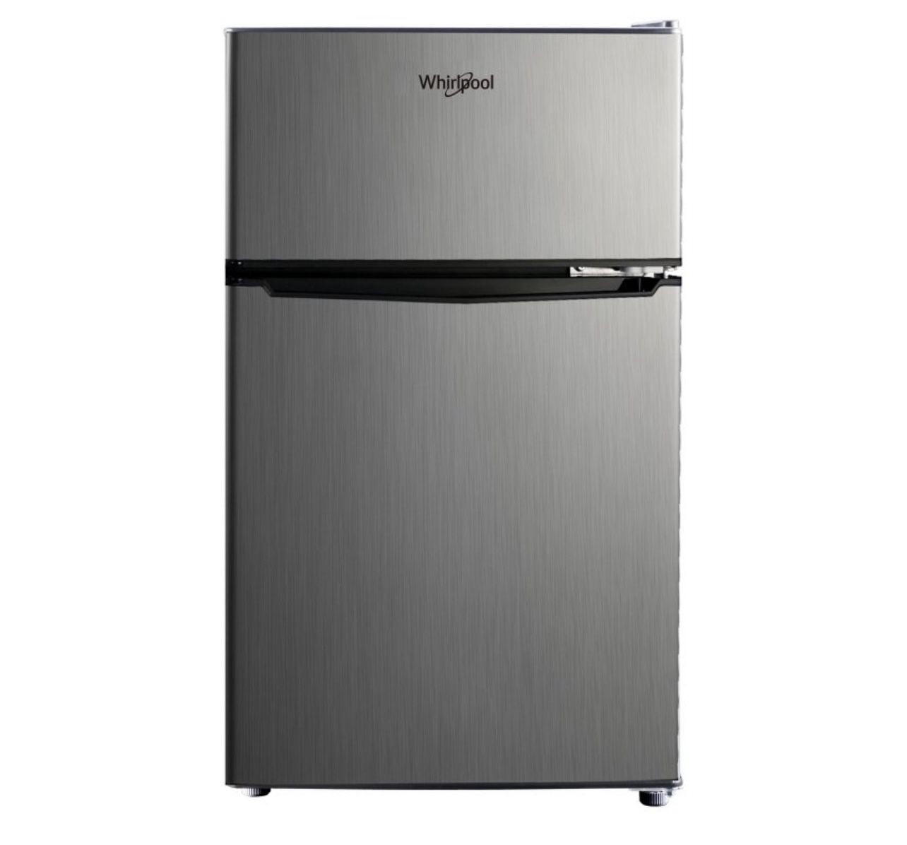 Whirlpool 3.1 cu ft Mini Refrigerator Stainless Steel WH31S1E: Energy Star Certified Dorm Fridge, Reversible Door, 2 Shelves