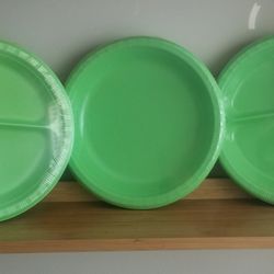 Touch Of Color 10" Citrus Green Heavy Duty Plastic Plates/Total Of 75