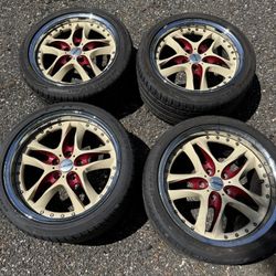 4 Stagger 18 Inch 5x100 Wheels Brand New General Tires 