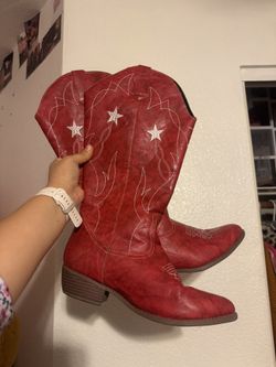 RED COWBOY BOOTS