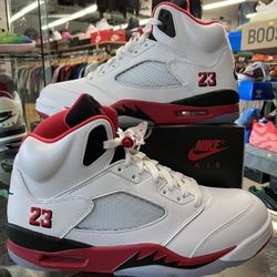 Air Jordan 5 Retro Fire Red Black Tongue