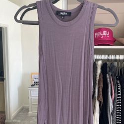 Lulu’s Purple Dress With Slit And Pockets