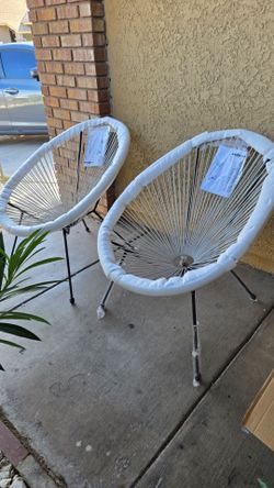 White Acapulco Patio Chairs – Set of 2 outdoor Anson chairs