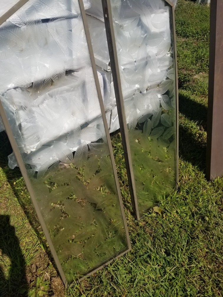 Glass And Metal Outdoor Shelves