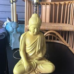 Vintage 1950s Buddha Lamp Regency
