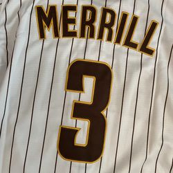 White Jackson Merrill San Diego Padres Stitched Jersey