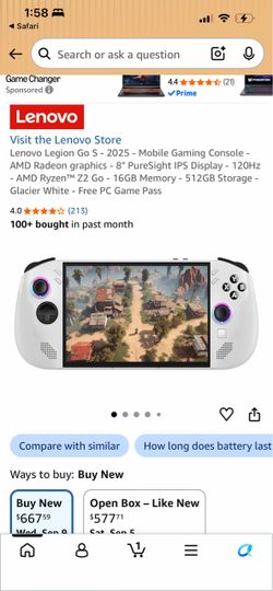 Lenovo Legion Go S 2025 Mobile Gaming Console