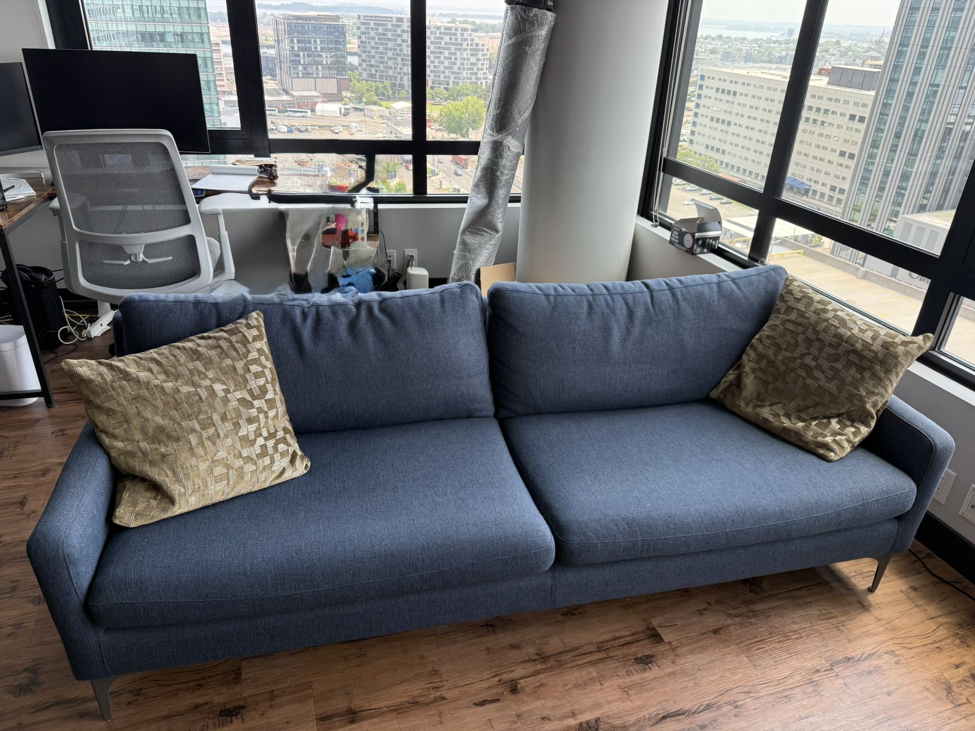 Navy blue couch