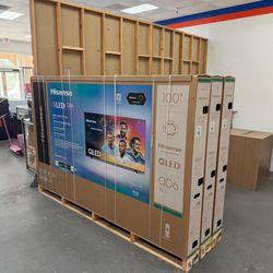 100 Inch Hisense QLED QD6 4K HDR Smart TV Brand New, 1 Year Manufacturer’s Warranty