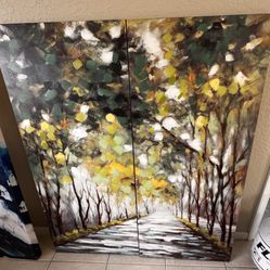 🎨 Cuadro decorativo moderno (2 piezas) – estilo elegante