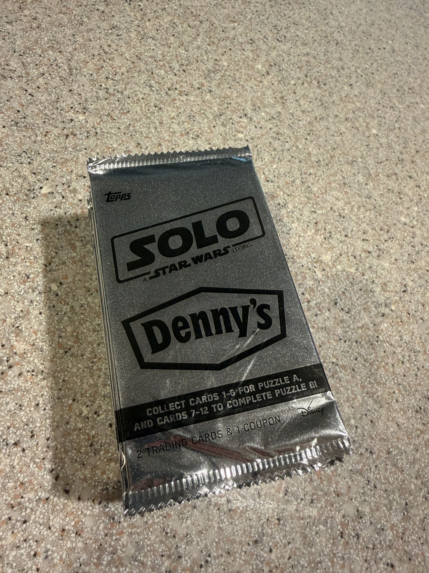 NEW Star Wars Solo Trading Cards Pack Denny's Promo Sealed Collection Disney NOS