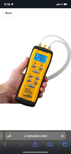 Fieldpiece Manometer Airflow/gas Gauge