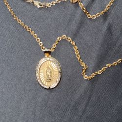 10k Gold Virgencita Chain