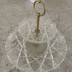 Vintage Two Tier Dessert Plate
