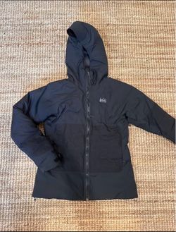 REI Co-op Stormhenge Peak 850 Women's Down Hooded Jacket Waterproof Black Size S