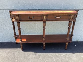 This is a Butler Specialty Merrion console/sofa table, model 872030, in the Butler Hallmark dark-cherry finish.