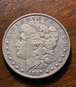 1887 P Morgan Silver Dollar XFCondition