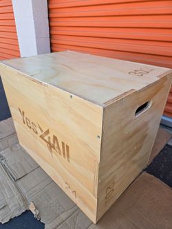 LABOR DAY SPECIAL NOW $110 Plyo Box, 3-in-1 20X24X30"Wooden Box Jump for Home Gym, Lunges, Squats, Dips