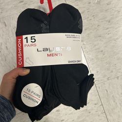 NWT Layer 8 Men's Black cushion Socks - 15 Pack