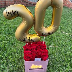 Birthday Flower Bouquet And Boxes 