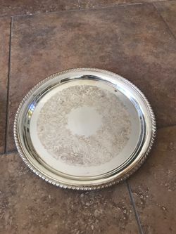Silver plate tray