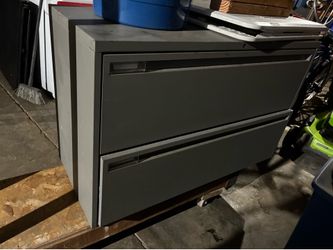 Heavy Metal Gray 2 Large drawer Filing cabinet