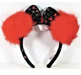Disney Parks Minnie Mouse Ears Ugly Christmas Sweater Headband Mickey Pom Red