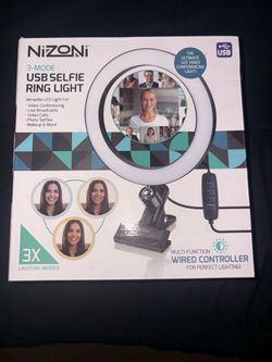 Nizoni 3-Mode USB Selfie Ring Light