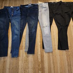 6 pair lot designer jeans 27 skinny