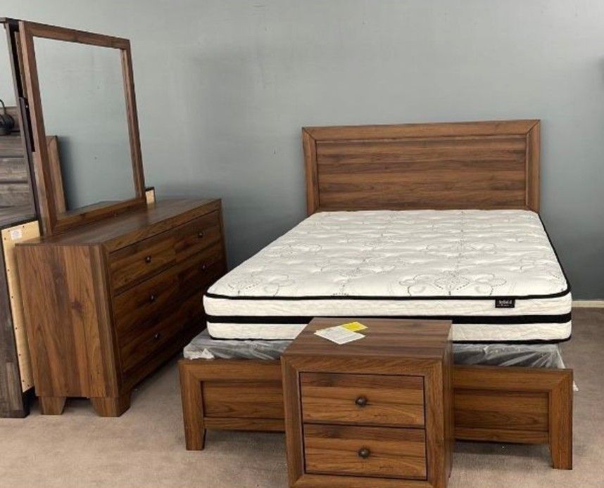 QUEEN BEDROOM SET $645!! KING SET $699! (BED DRESSER MIRROR NIGHTSTAND) WE DELIVER!!