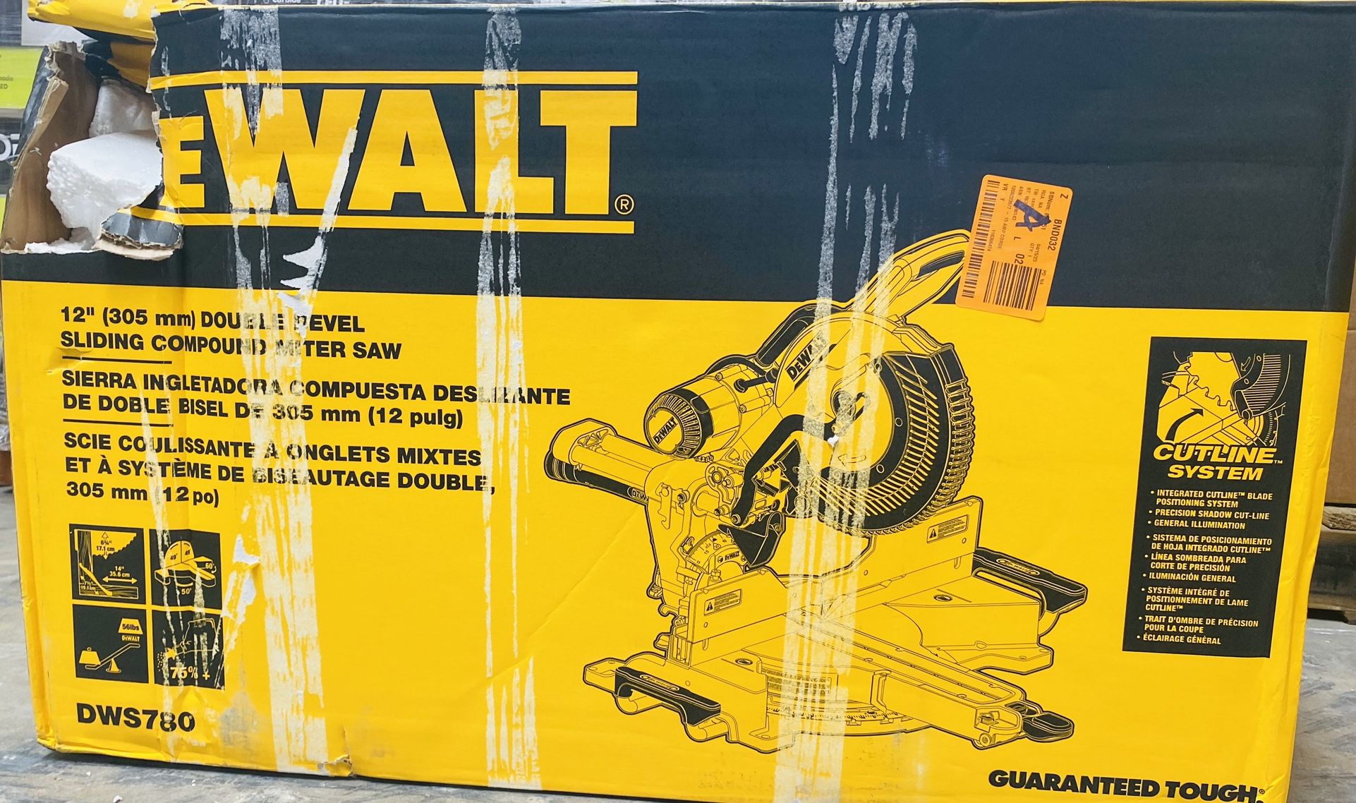 DEWALT DWS780 12 in. Double Bevel Sliding Compound Miter Saw New