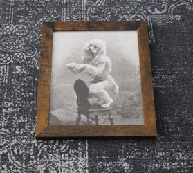 Framed Vintage Photo Print - Vintage Creepy Dog Costume / Performer (8x10)