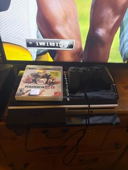Sony Playstation 3 CECHL01 Fat Console Black With Controller, Cables And Game