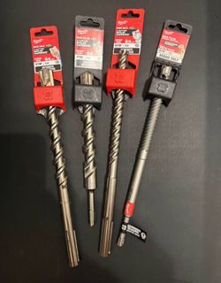 Milwaukee SDS cutters all 4 different bars and sizes valued at over $200 selling for $150