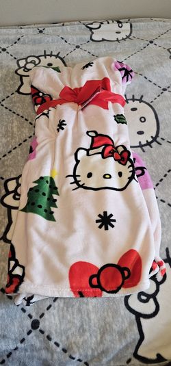 Christmas Hello Kitty Throw/  Blanket