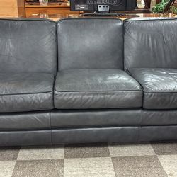 Coal Leather Couch