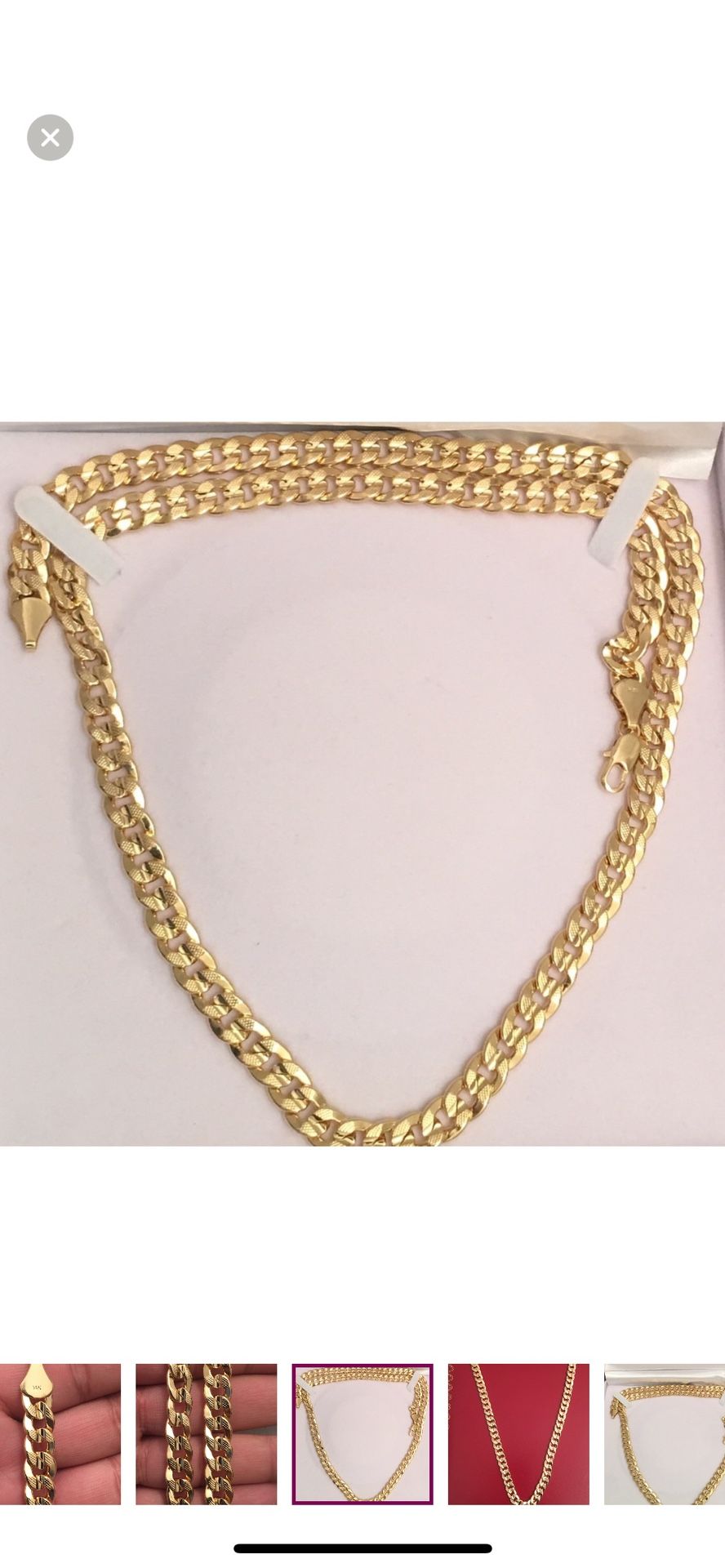 10mm (30 Inches) 14k Gold Plated Chain 