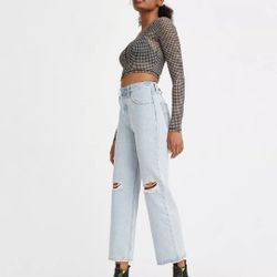Levi's Women's Ribcage Straight Ankle Jeans, Brand New,Size 28x27