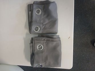 2 ,  8 ft Grey black out curtains