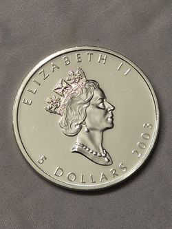 2003 Canadian Silver Maple Leaf coin