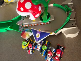 Mario hot wheels and track.