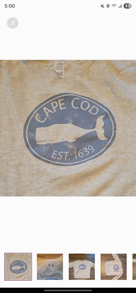 Grey Long Sleeve Cape Cod Crewneck
