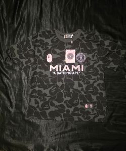 BAPE x Inter Miami CF Camo T-Shirt, Black, Size M, L & XL