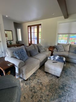Couch love seat ottoman