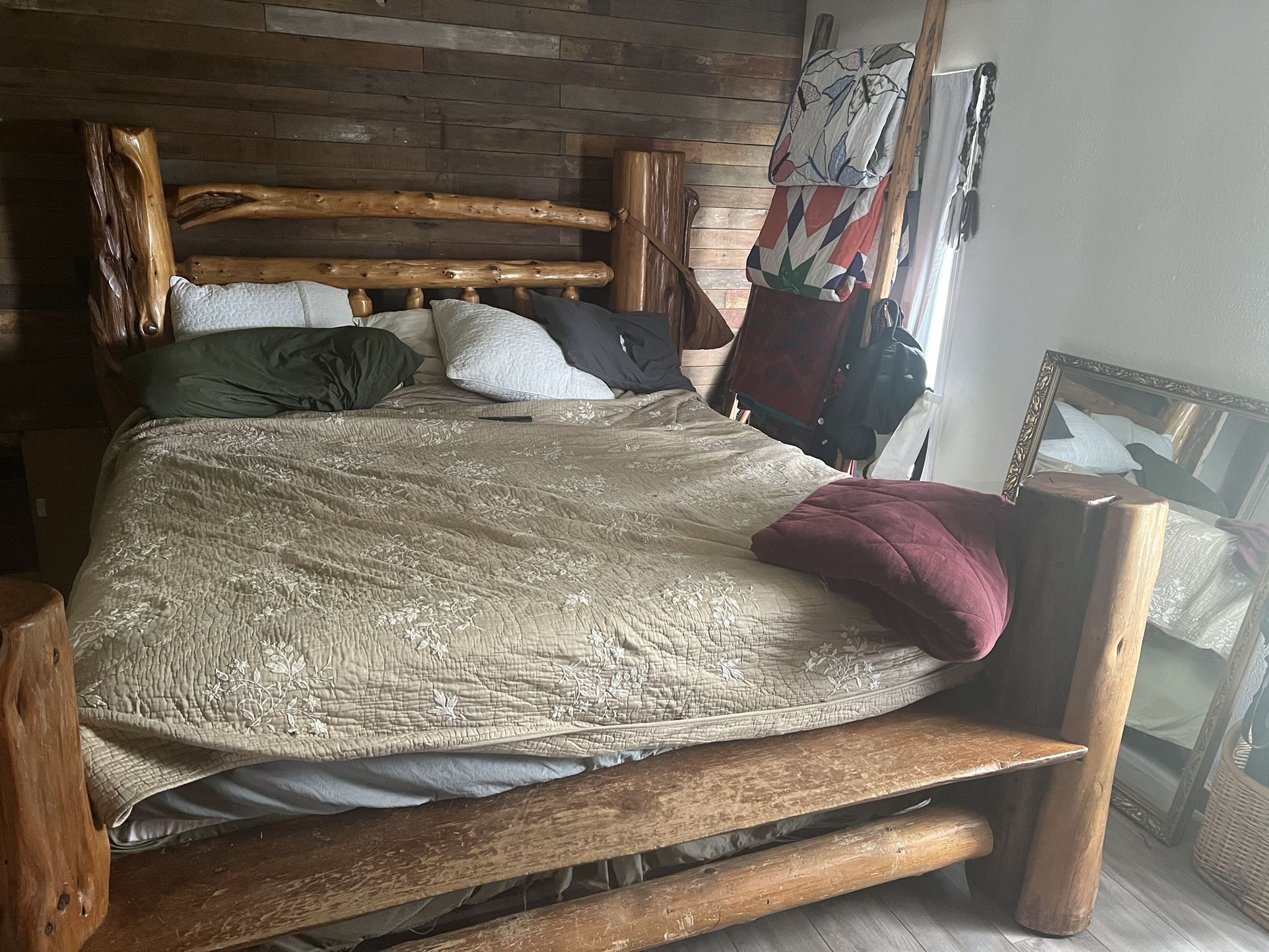 Log Bed And Dresser 