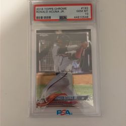2018 Topps Chrome Ronald Acuna PSA 10